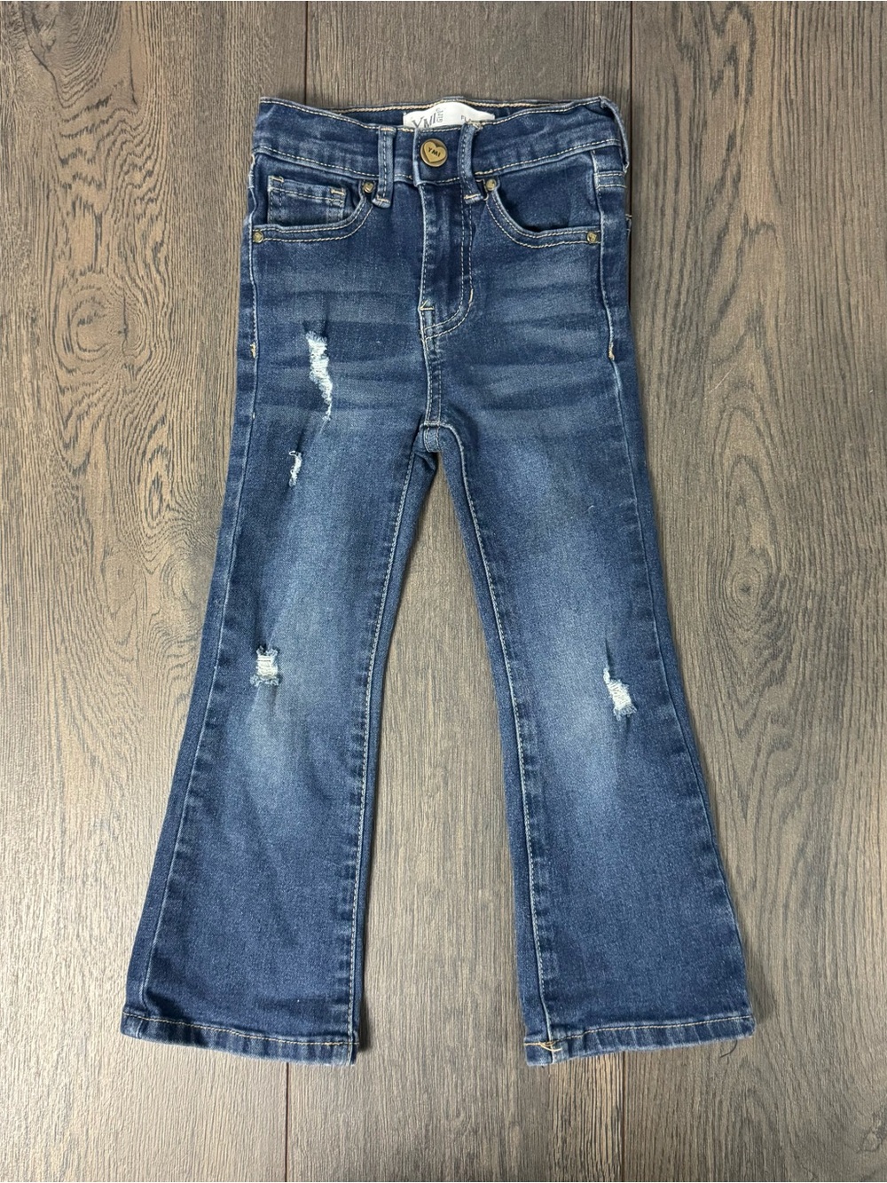 YMI Girls Distressed Flare Jeans